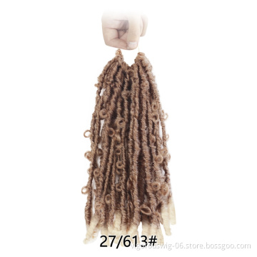 Best Selling Faux locks crochet attachments 18inch private label braids for african hair wholesale pre stretched braiding hair